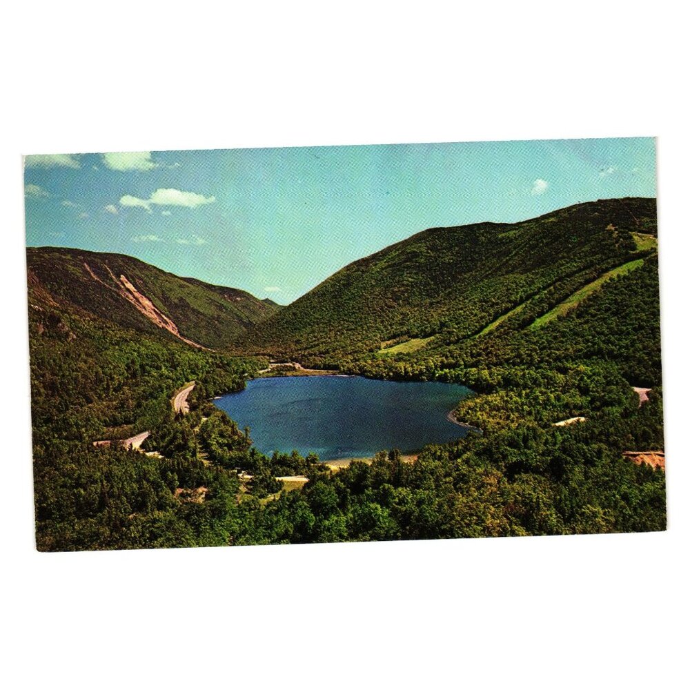 Echo Lake From Artists Bluff Franconia Notch NH Postcard Vintage Colourpicture
